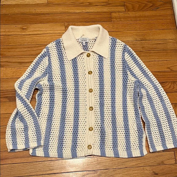 ASOS Blue and White Women's Cardigan - Picture 6 of 8